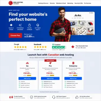 Web Hosting Canada. 100% Canadian web hosting